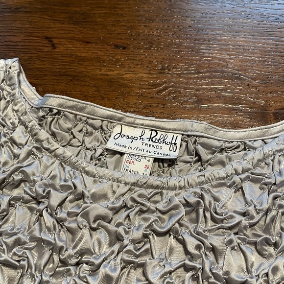 Vintage | Joseph Ribkoff 90s Popcorn Scrunchie Top - Picture 5 of 12